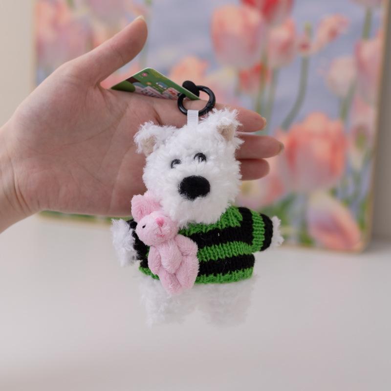 New Scribbled Puppy West Highland Bag Pendant Cute Doll Keychain To Send Girlfriend Gifts