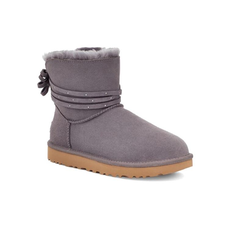 (WMNS) UGG Mini Bailey Bling Bow 'Grey' Women's 1120864-SHA