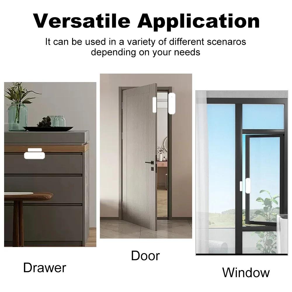 Tuya Zigbee Door Sensor Window Contact Sensor Open Closed Detector Smart Home Alarm Security Protection Work with Smart Life