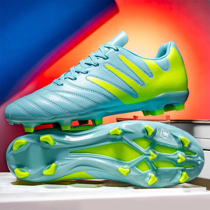 Professional Men Ankle Football Boots Outdoor Grass Cleats Unisex Soccer Shoes Long Spikes Tf Football Shoes Chuteira Society