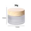 Pot en Verre Givré Vide Mini 5-50g Pot Pot Cosmétique Maquillage Couvercle Intérieur Crème Visage Baume à Lèvres Contenant de Stockage Scellé Bouteilles Rechargeables