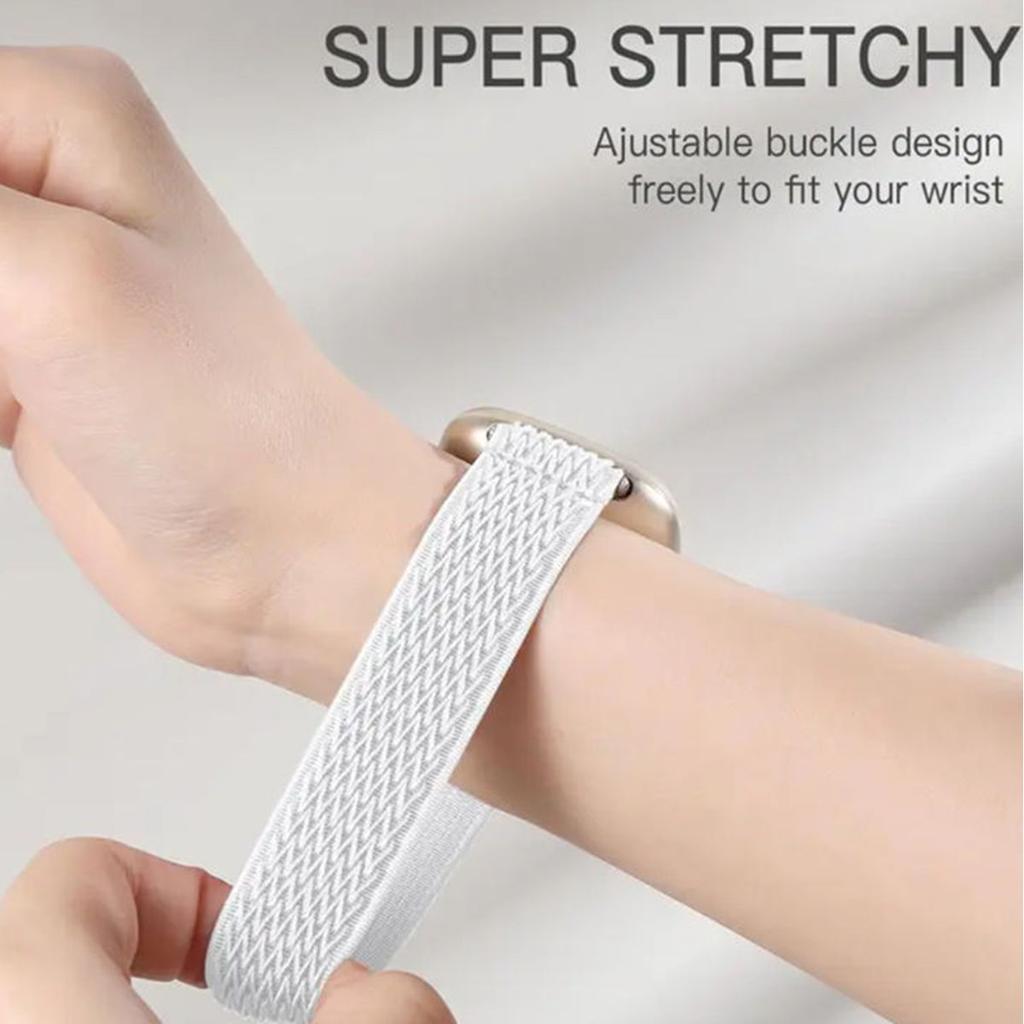 Stretchy Nylon Band for Apple Watch Series 11 10 Ultra 3/2 SE 42mm 38mm 46mm 41mm 45mm 49mm Adjustable Sport Strap for Women Men