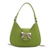 Fashionable 2024 Women's Shoulder Bag Adorable Bow Crescent Design Trendy