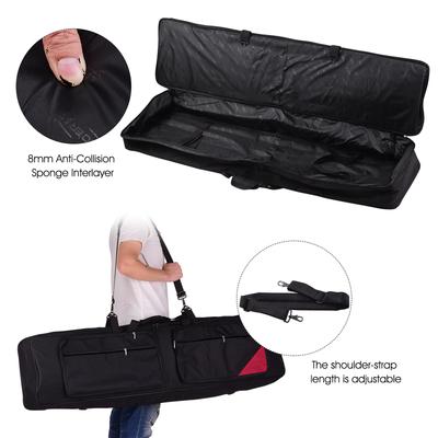 52,75 * 12,6 * 5,9 pouces 1530g Sac Portable pour Piano Électrique en Tissu Oxford Noir Durabilité Coton Anti-Collision 8mm Couche Intermédiaire Conçu Pour Clavier 88 Touches