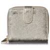 FRANCK ROSSINI Metallic Crushed Cowhide Bifold Made In Italy by Looks Like a Mini But a Long Wallet Featured In Anan Easily Organizes Cards and Coins