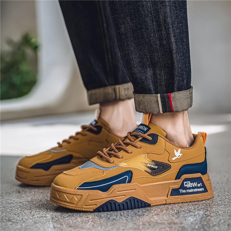 Męskie buty sportowe casualowe sneakersy w stylu ulicznym studenckie oversize czarne buty do skateboardingu