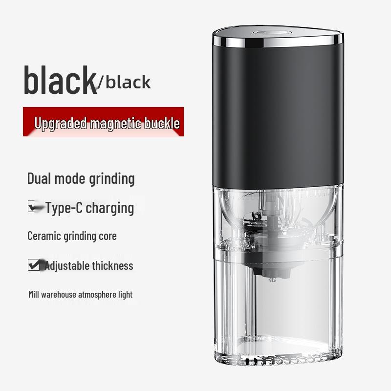 Portable Rechargeable Coffee Grinder: New Model with Hand-Crank & Electric Options for Freshly Ground Coffee