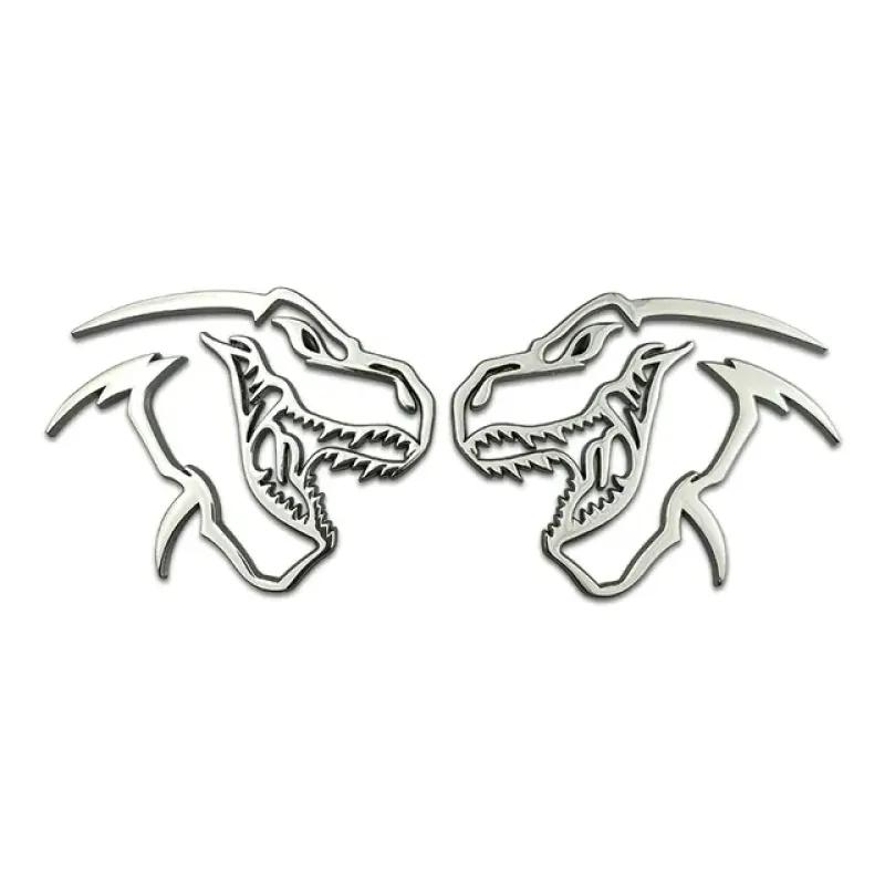 

1 пара стикеров с эмблемой багажника автомобиля динозавра серебряный