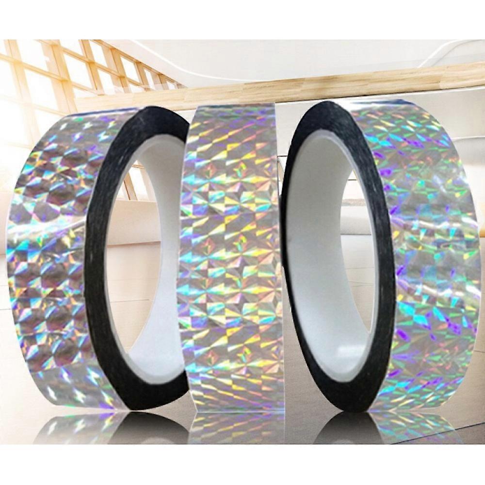 Bird Repellent Ribbon, Reflective Tape for Wildlife Management, Durable and Waterproof Design for All Weather Conditions, Multipurpose Holographic