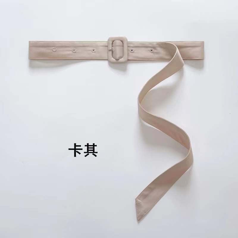 Elegant Women's Fabric Belt With Chiffon Decoration In Versatile Summer Dresses