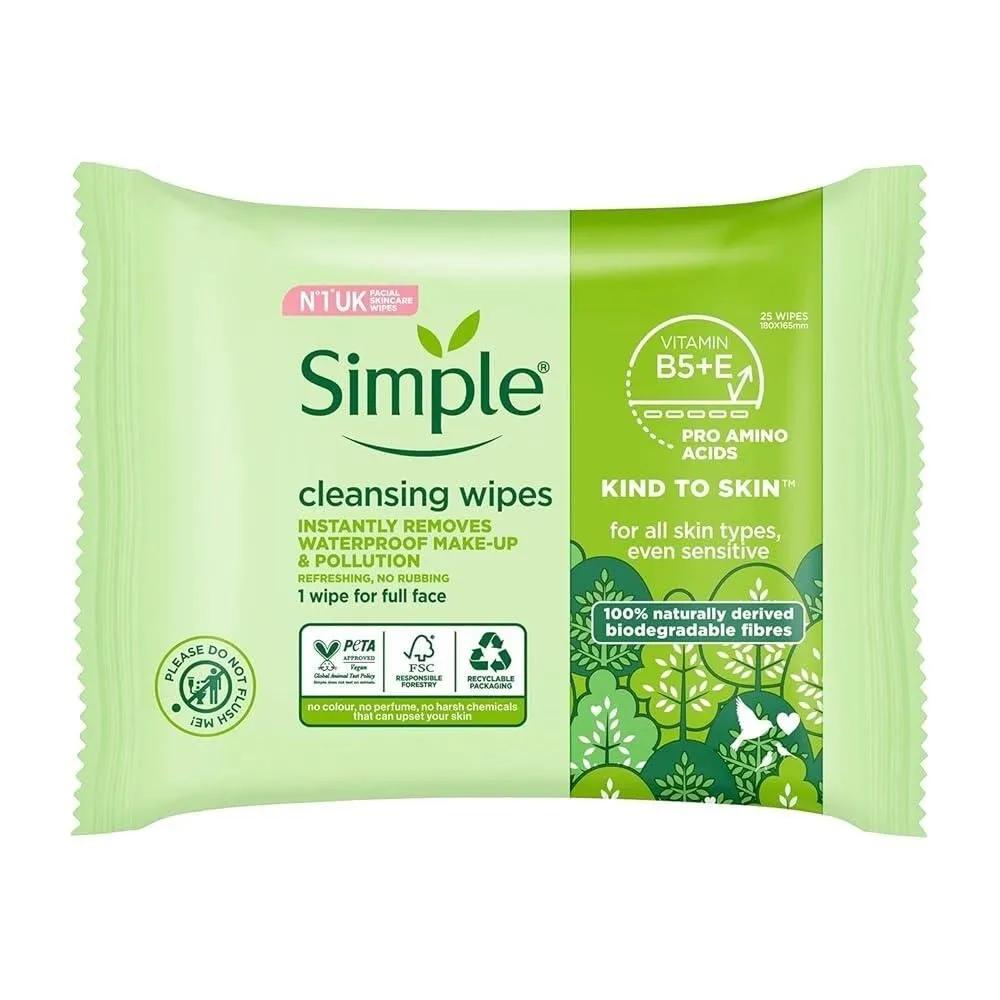 

Simple Kind to Skin Facial Cleansing Wipes 25-Pack Twin Pack
