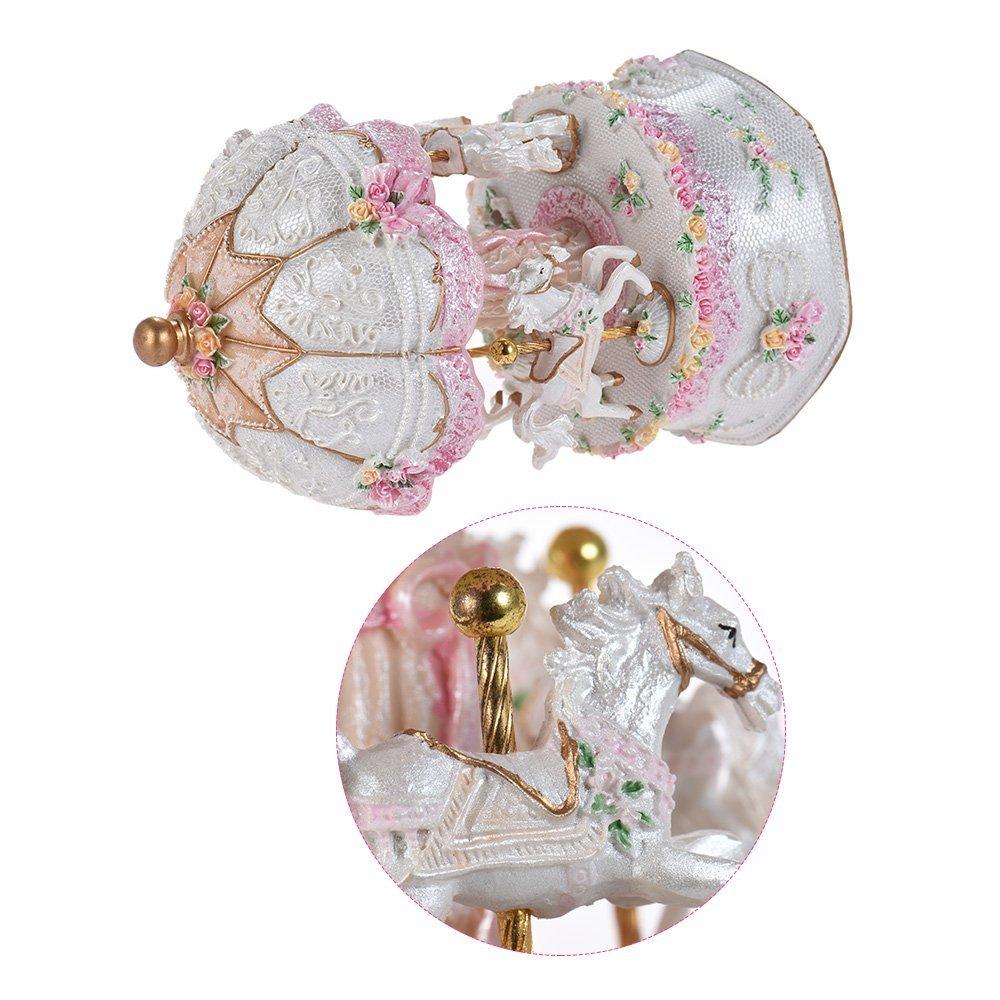Music Box Birthday Gift, Colorful LED Light Merry-Go-Round, Christmas Gift for Girls, Women, and Girlfriends