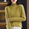 Autumn and winter new semi-turtleneck thickened sweater for women's loose and versatile long-sleeved knitted bottoming shirt with top for women