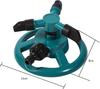Sprinklers for Yard Garden Sprinkler Water Sprinkler for Lawn Sprinkler Automatic 360 Degree Rotating Sprinkler 3 Nozzle Irrigat
