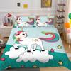 Home Bed Cover 3D Unicorn Themed Print Homes Bedding Quilt Cover Textiles Polyester Pillowcase Bedclothes