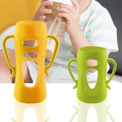 Funda para biberón de 160/240 ml, diseño de boca ancha, material de grado alimenticio resistente al calor, funda para biberón de leche de vidrio para Pigeon