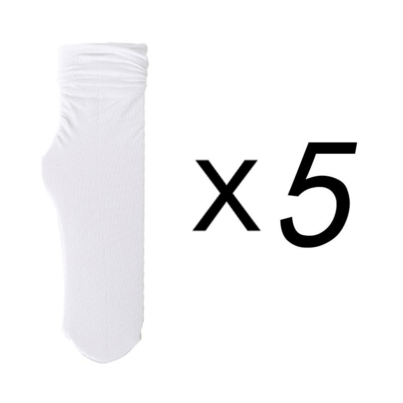 1/5 Pairs Ladies Ice Silk Socks Summer Ultra Thin Cool Socks Candy Sweet Breathable Socks Women's Socks