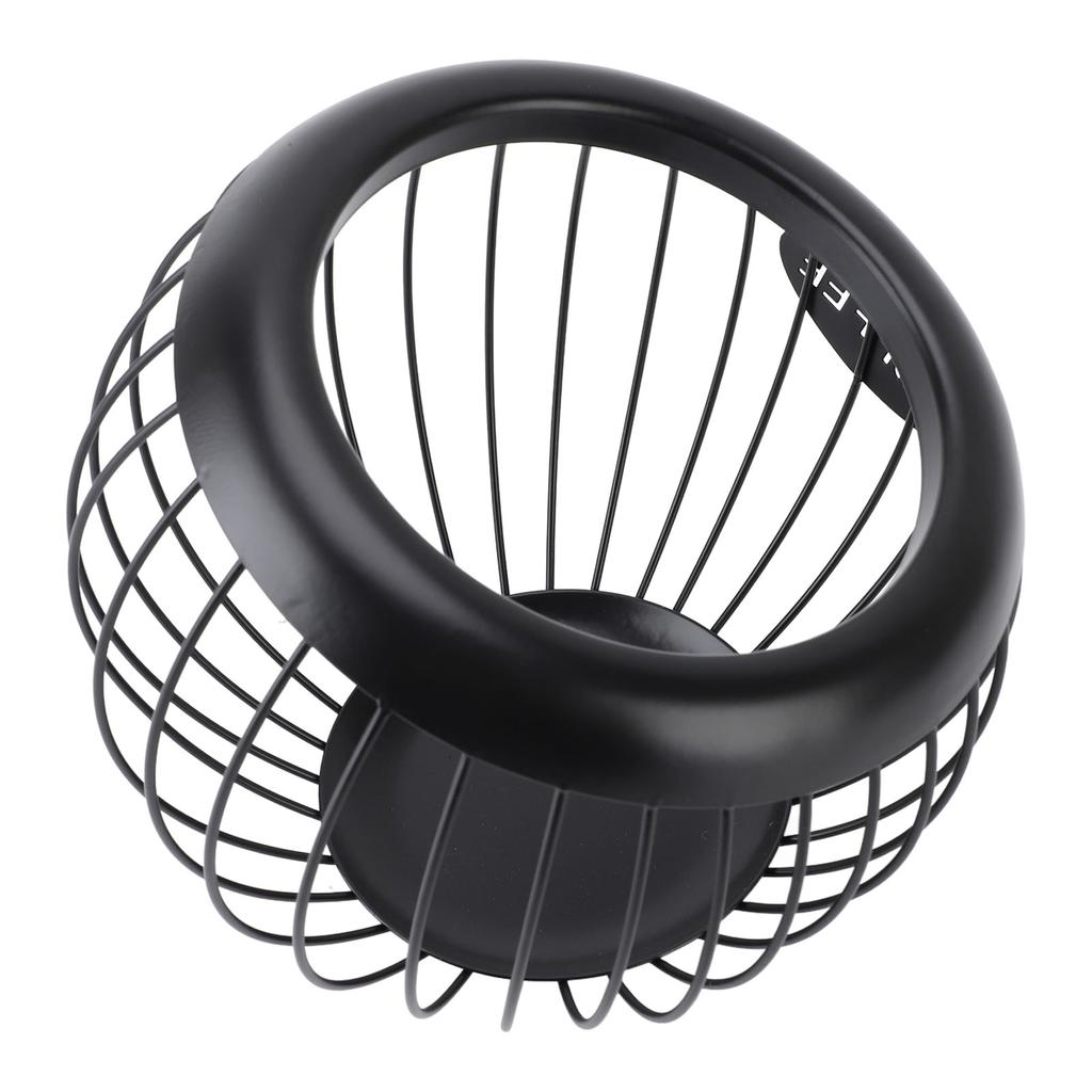 Coffee Pod Storage Basket Black with Letters Large Capacity Iron Rust Proof Stylish Modern Beveled