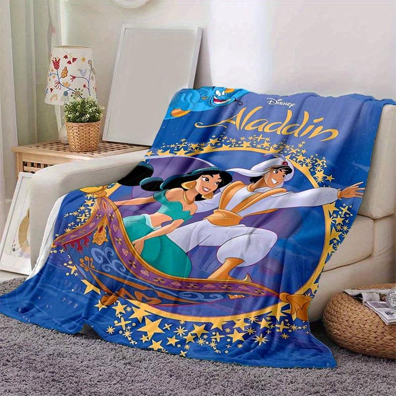 1pc, Disney Aladdin Flying Carpet Throw Blanket Perfect for Home Decor, Couch Cover, Outdoor Use, Gifts, Soft Blanket for Bedroom, Living