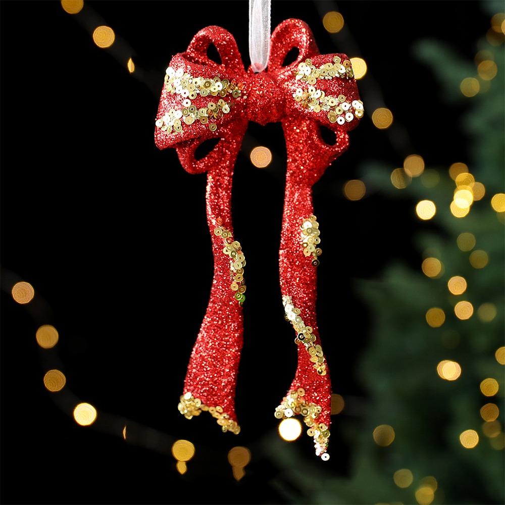 Gold Sequin Christmas Tree Pendant Butterfly Xmas Tree Pendant  Household Decor