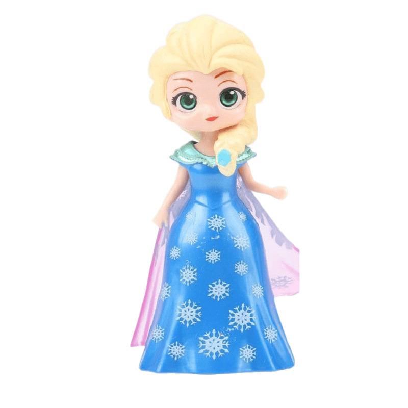 Princess Dress-Up Doll Set with Changeable Clothes, Frozen Theme, Perfect Birthday Gift for Little Girls