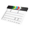 30x25CM Acrylic Movie Clapperboard Professional Director Action Clap Film Photography Tool(Colorful Stripe White
