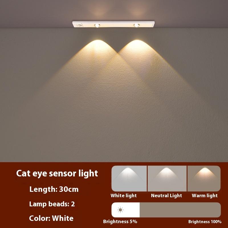 

Светодиодный беспроводной ультратонкий ночник с датчиком движения, светодиодная лампа USB для кухонного шкафа, спальни, гардероба, внутреннее освещение 30cm