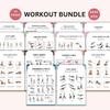 6Pcs Yoga Chair Workout Charts 30 Day Chair Exercises Plan Poster For Travel Morning Working Family Friend Sports