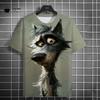 Fun Men's T-Shirt 3D Wolf Printed Short Sleeve T-Shirt Street Fashion Tops Hip Hop O Neck T-Shirt Summer Men's Casual Clothing