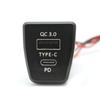 Car Charger USB Interface Socket Interior QC3.0 USB Fast Charger For Toyota Rav4   Accessories