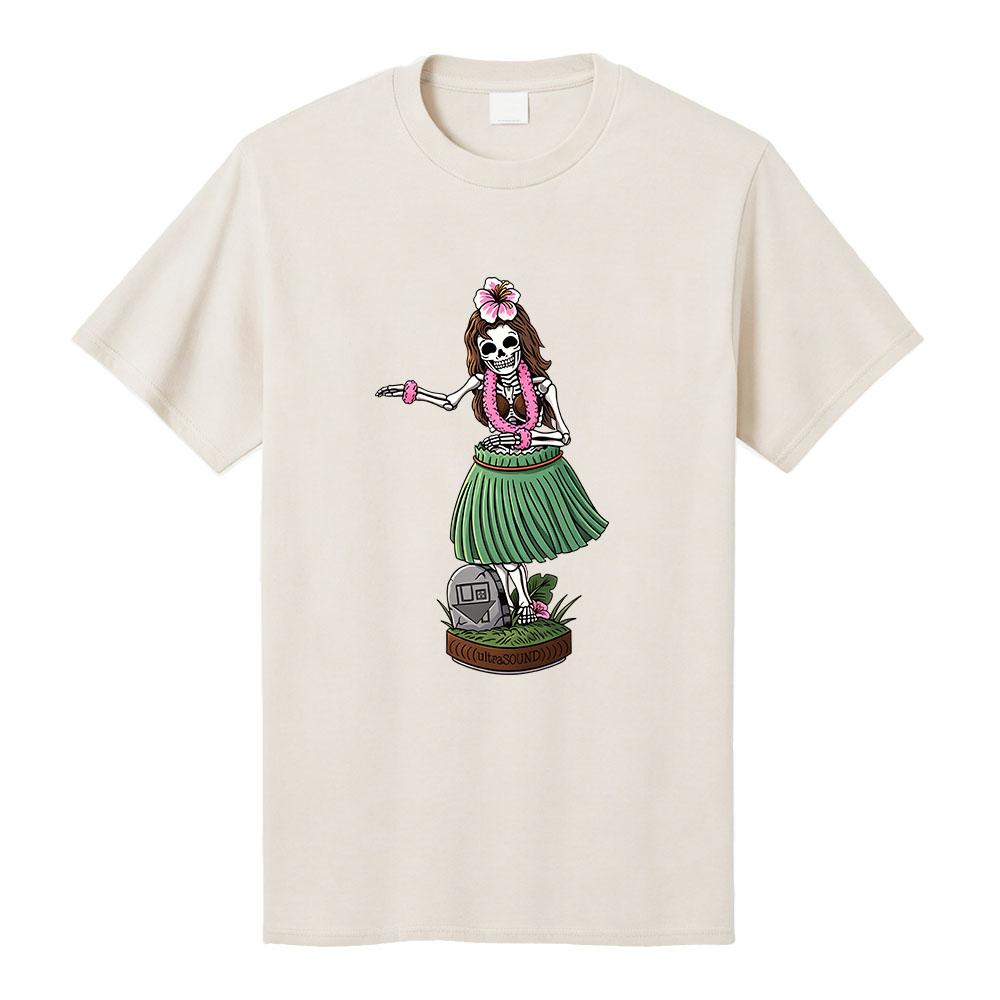 Hula Girl Graphic T-shirt The Neighborhood Band NBHD Tshirts Short Sleeve Cotton Summer Unisex Streetwear Women Tee