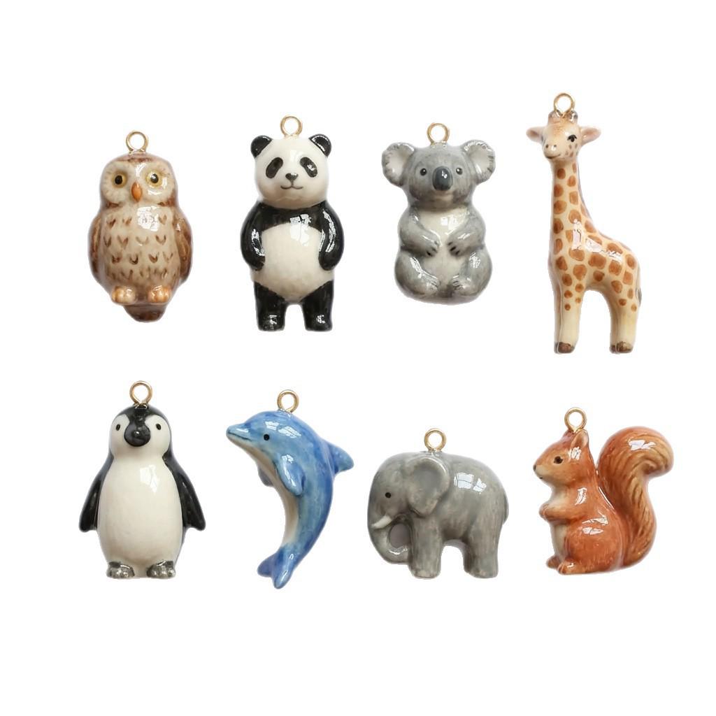 Animal World Panda, Koala, and Penguin Pendant Necklace - 18K Gold Color Retention