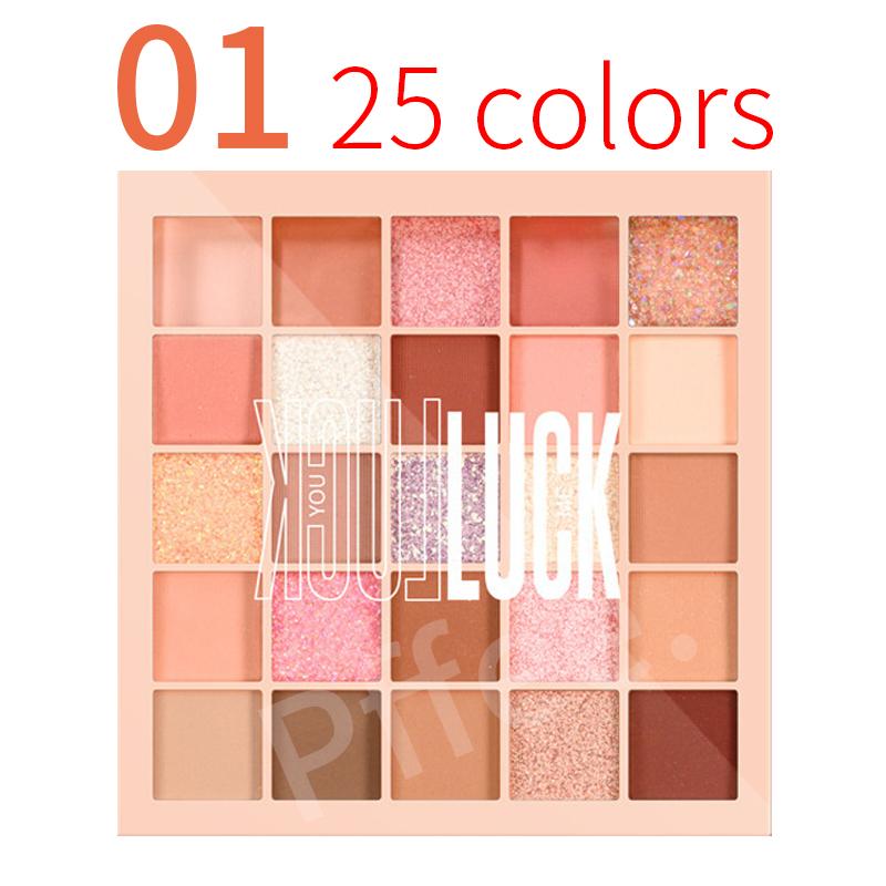 

25 цветов Матовые блестящие тени для век Помада Румяна Тональный крем Палитра Макияж Сценическое представление Косметические тени для век
