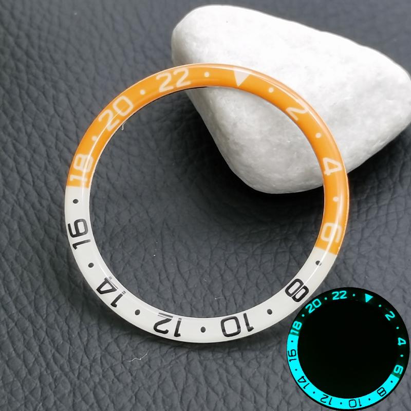 38mmx31.5mm Blue Luminous Resin Watch Bezel Insert Fits SKX007 SKX009 SRPD Watch Cases NH35 NH36 Movement Watch Bezel Parts2027