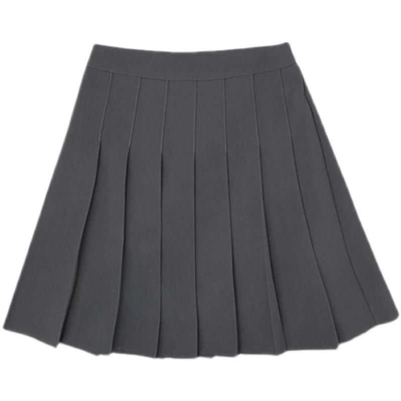 Asymmetrical Skirt-Trousers for Women Summer Elegant Suit Short Skirt-Trousers High-Waisted Slimming A-Line Pleated Skirt-Trousers Grey Skirt