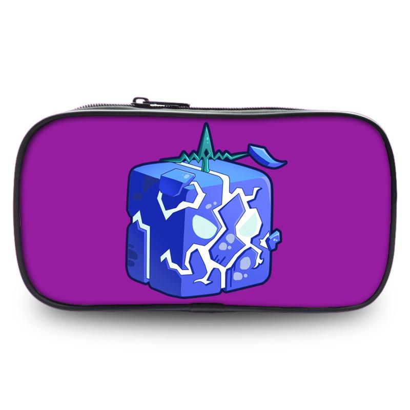 Durable Polyester Blox Fruits Roblox Pencil Case For Students With Large Capacity