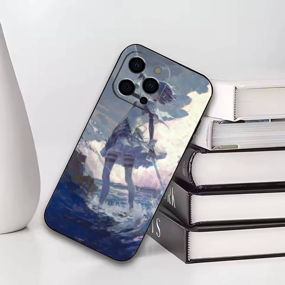 

Puella Magi Madoka Magica Phone Case For iPhone17,16,15,14,13,12,11 Plus,Pro Soft Silicone Black Case iPhone12
