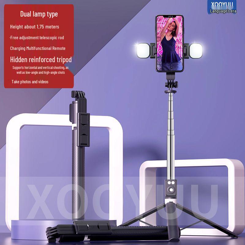 1,75 m Wiederaufladbarer Bluetooth-Selfie-Stick & Stativ für TikTok & Live-Streaming