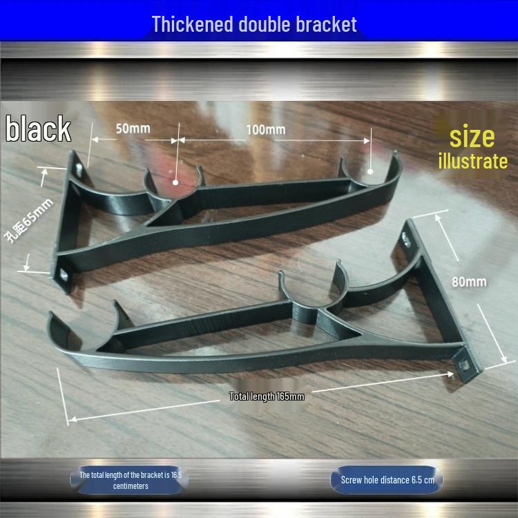 

Кронштейн для подвійного карниза для римських штор з потовщеного алюмінію другого покоління