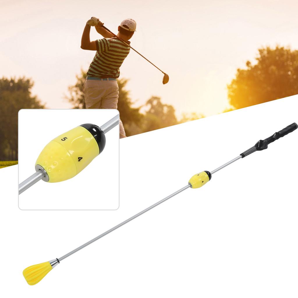 Golf Swing Practice Stick Trainer Device Lightweight Golfer Correction Training Rod ToolYellow