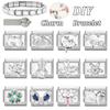 Shiny Y2K Zircon Butterfly Leaf Moon Cat Flower Fish Italian Charm Links Fit 9mm Stainless Steel Bracelet Women DIY Making Gifts
