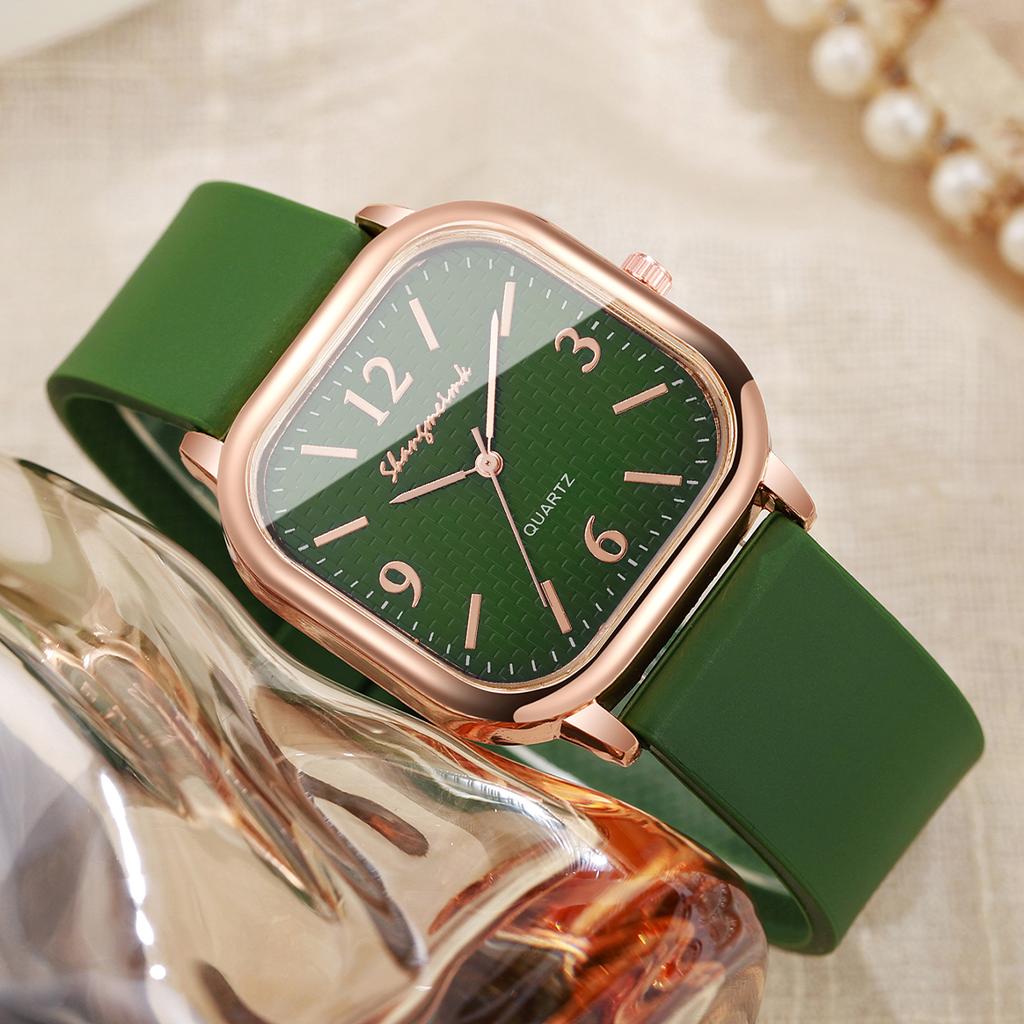 Women Fashion Square Quartz Watch Ladies Silicone Strap Analog Wristwatches Reloj Mujer Girls Clock Gift