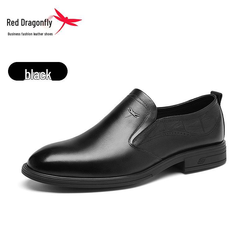 Red Dragonfly Men s Business Formal Slip-on Leather Brogue Derby Shoes for Spring and Autumn 44