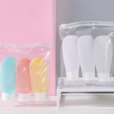 3 Adet/takım Yumuşak Silikon Losyon Kabı Sıkma Tüpü Boş Şişe Yeniden Doldurulabilir Şişe Taşınabilir Seyahat Şampuan Şişesi 60ml 100ml