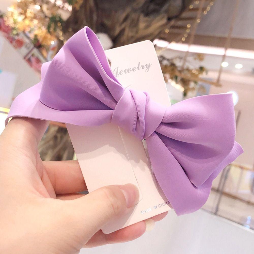 Cosplay Props Purple Bow Necklace Costume Neck Choker Y2K Style Satin Necklace  for Girls