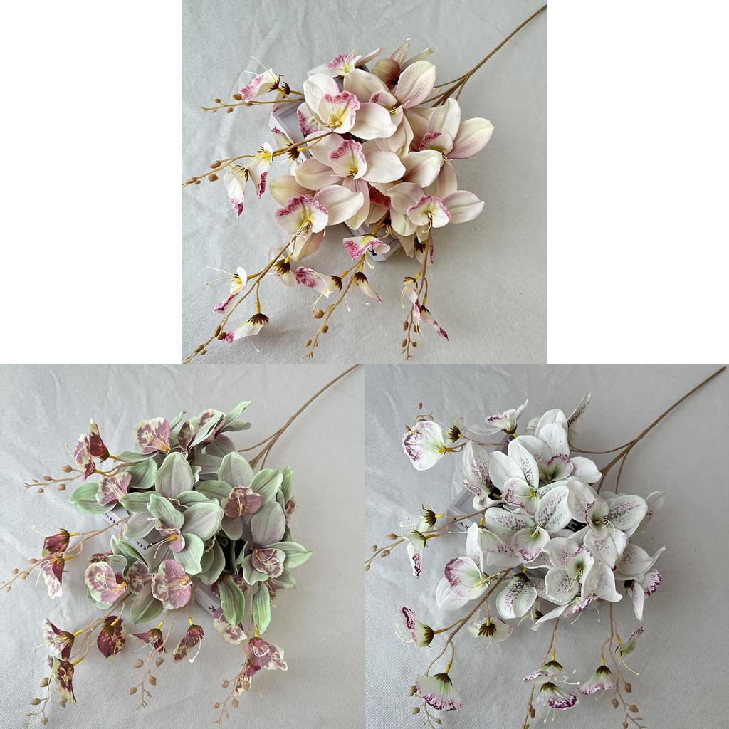 Artificial Orchid Decor Wedding Hall With Silk Fabric For Home And Event Decor