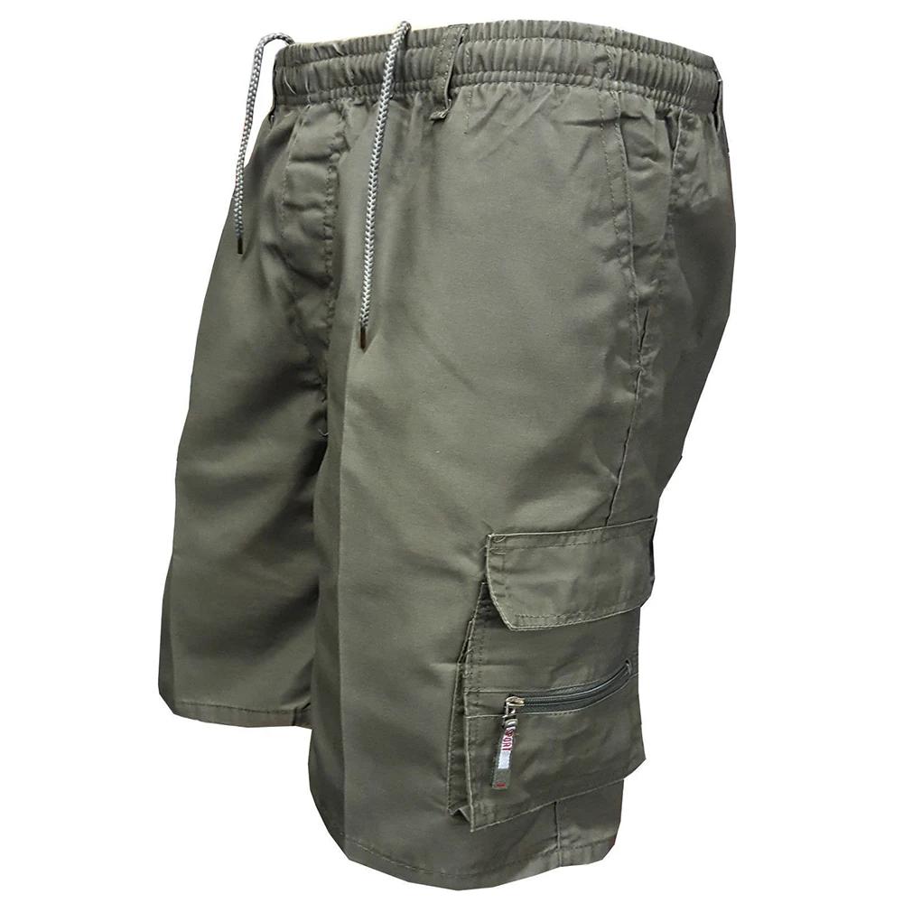 Men s Summer Tactical Cargo Shorts Military - Inspired Fashionable Pockets Camouflage for Jogging, Hiking & Work S зелёный