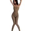 Sexy Lingerie Suspender Tube Top Leopard Print One-piece Socks Open Crotch Free of Temptation To Tear