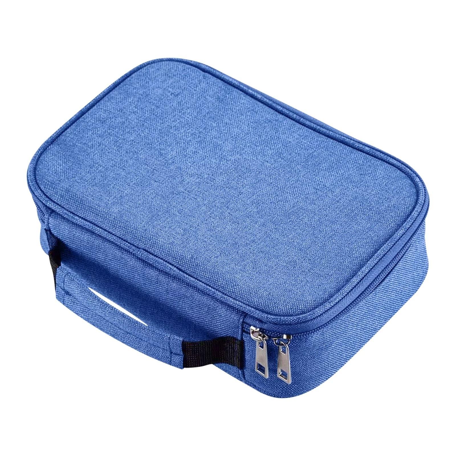 

Цветной пенал большой емкости - большой органайзер на 300 ячеек с многослойным держателем для цветных карандашей и гелевой ручки One Size синий