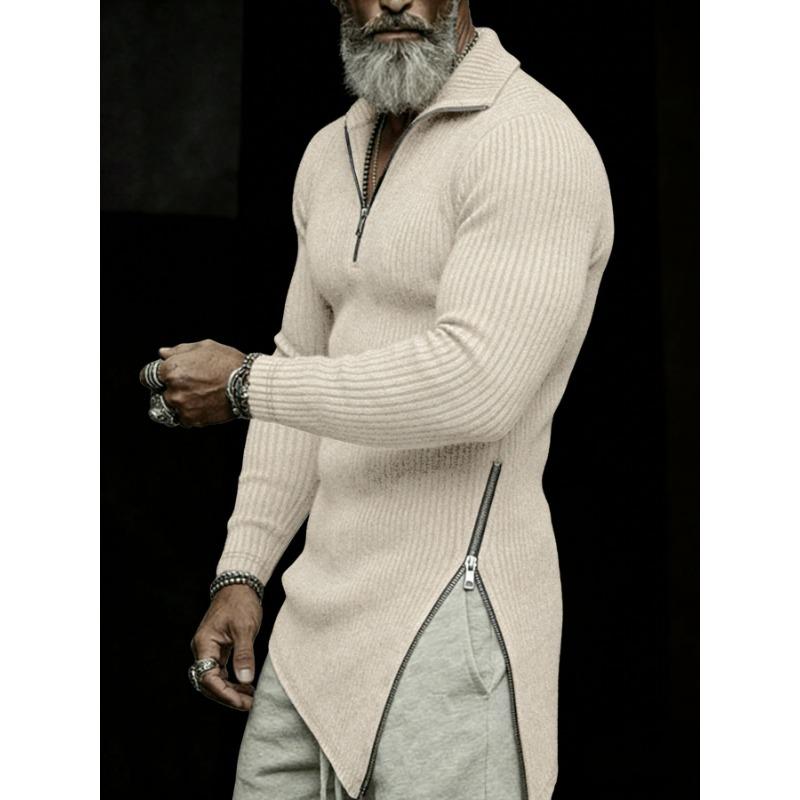 Men S Long Sleeve T Shirt Slim Fit Solid Color Casual Top